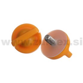 Securing knobs with rubber joint