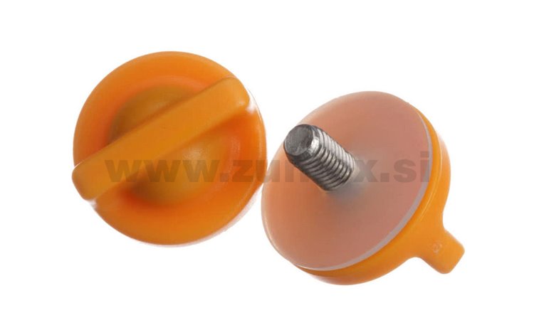 Securing knobs with rubber joint